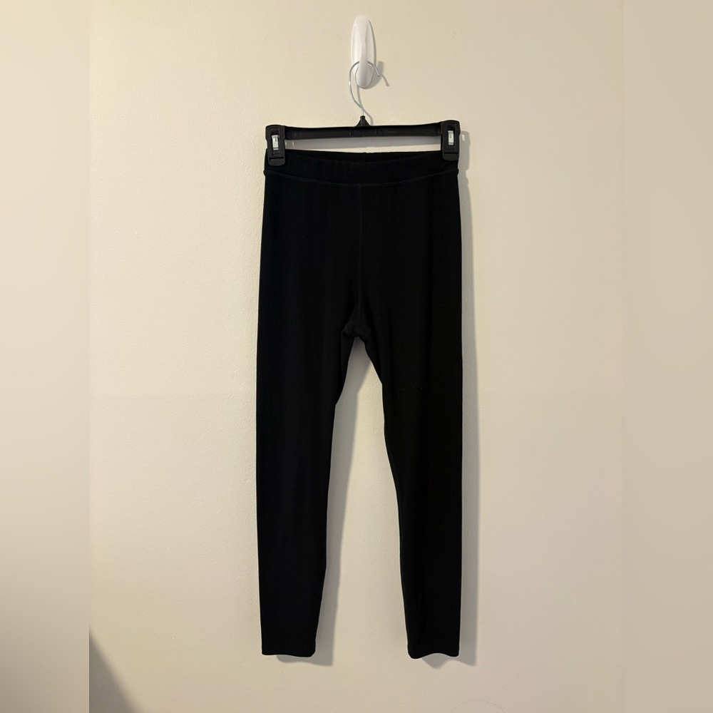 ALO High Waist 7/8 Ribbed Blissful Legging Small Black - Picture 2 of 5